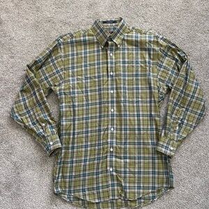 Men's Overton Green Plaid Shirt- Size Medium